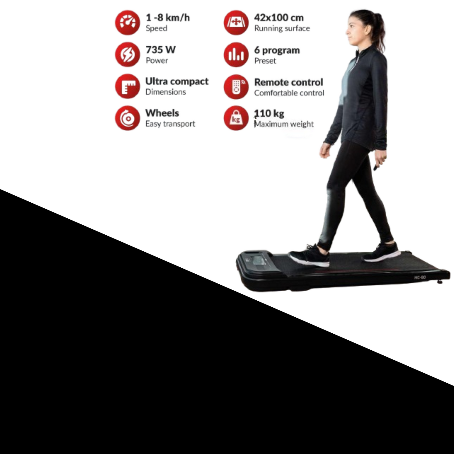 TAPIS DE MARCHE STEPSHOME AVEC TÉLÉCOMMANDE